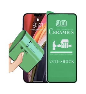 Apple iPhone Xs Max Ekran Koruyucu Seramik Nano Cam Esnek Tam Full Kaplayan Kırılmaz