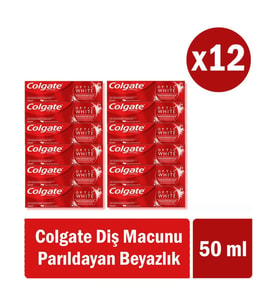 Colgate Optic White Parıldayan Beyazlık Beyazlatıcı Diş Macunu 50 ml x 12 Adet Tek Ebat
