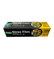 Fresh-Up Şeffaf Mutfak Rulo Streç Film Folyo - 30 Cm. x 300 Metre - Gıdaya Uygun - 1 Paket