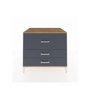 Kronos Şifonyer 3 Çekmeceli 88x59x80 Çam-Antrasit