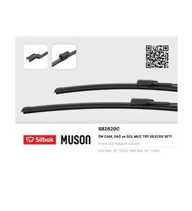 SİLECEK SÜPÜRGESİ 650/500mm (MUZ TİPİ) FORD FOCUS IV 17>VOLVO C30 06> VOLVO S40/V50 06> VOLVO S80 06