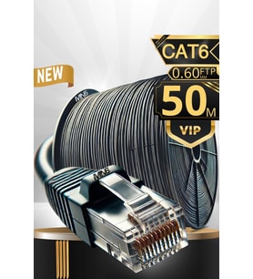 MN6 M108XF 50 Metre Internet Kablosu/FTP 0,60MM Cat6 23AWG/İKI Kat Korumalı/ethernet Kablosu 50 Metre/iç Dış Mekan Uyumlu/high Performance Cable