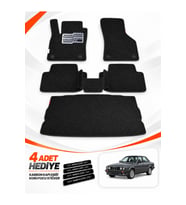 e-biz BMW 3 SERİSİ-E36 (1992-1998) Uyumlu EVA Oto Paspas Bagaj Paspası Dahil Siyah