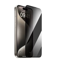 iPhone 16 Pro Max Uyumlu Privacy Ön Koruma Temperli Hayalet Cam Ekran Koruyucu (Siyah)