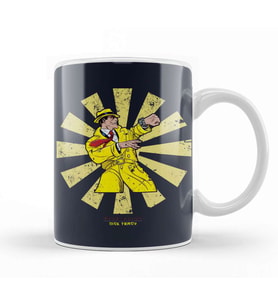 Dick Tracy Retro Japanese Kupa Bardak Porselen
