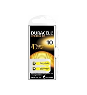 Duracell 10 Numara Işitme Cihazı Pili 6'lı 1 Paket