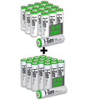 I-GEN B183 16 ADET AA 2700 MAH ŞARJLI KALEM PİL + 16 ADET AAA 900 MAH ŞARJLI İNCE KALEM PİL 1.2V NI-MH (Beyaz)