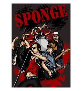 Sünger Tablo Ahşap Poster Dekoratif