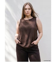 LCW Curve Kahverengi Büyük Beden Modal Karışımlı Bluz