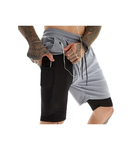 Mooly Unisex Deniz, Koşu & Antrenman Sporcu Şortu - AÇIK GRİ MLY-SS-2022
