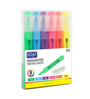 KRAF 315G FOSFORLU KALEM BRİGHT COLORS 6'LI