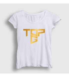 Presmono Kadın Beyaz Logo Topg Andrew Tate T-Shirt 448751tt (Beyaz)