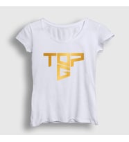 Presmono Kadın Beyaz Logo Topg Andrew Tate T-Shirt 448751tt (Beyaz)