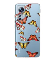 PrintiFy Xiaomi Mi 12 Pro ile Uyumlu 1mm Slim Fit Water Color 2 Baskılı Şeffaf  Kılıf