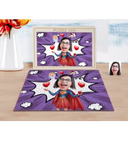 BK Gift Kişiye Özel Süper Anne Karikatürlü 1000 Parça Profesyonel Puzzle-1