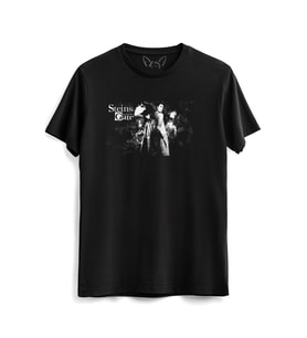 Steins;Gate Resim Baskılı Çocuk Siyah Tshirt