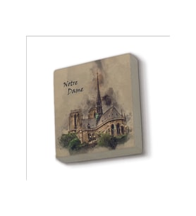 Notre Dame Baskılı Taş Magnet 5X5