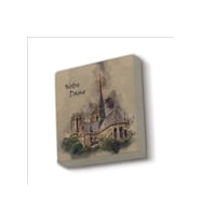 Notre Dame Baskılı Taş Magnet 5X5