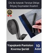 Dayanıklı Polyester Esnek Kendinden Yapışkanlı Pantolon Kumaş Kıvırma Yapıştırma Bandı Şeridi10 Adet