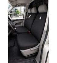 Volkswagen Transporter 5+1 - Siyah Penye Oto Koltuk Kılıfı - Tom-Jerry Baskılı