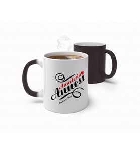 BK Gift Kişiye Özel Annelerin Annesi Tasarımlı Sihirli Kupa Bardak-1 (Beyaz)