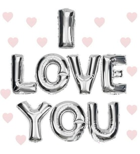 I Love You Folyo Balon Gümüş Renk 35 CM (4915) GO-53-vice/(1395) 03966