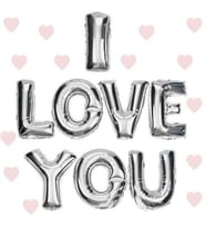 I Love You Folyo Balon Gümüş Renk 35 CM (4915) GO-53-vice/(1395) 03966