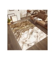Rovigo Home Dijital Baskı Yıkanabilir Kaymaz Taban Salon Halısı RVG0448 (Kahverengi)