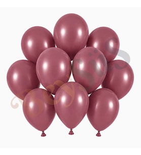 Rosewood Renk Lateks Retro Balon (13 cm) - 10 Adet