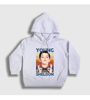 Presmono Unisex Çocuk Beyaz Dizi Young Sheldon Cooper Kapüşonlu Sweatshirt 507942tt