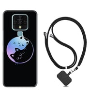Tecno Camon 16 18P Pova Kılıf Boyun Askılı Silikon Love Cats 1604