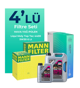 MANN Renault Kadjar 1.6 Dizel Filtre Bakım Seti Liqui Moly Motor Yağlı (2015-2018) 4 Lü
