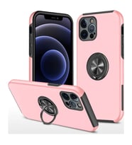 Apple İphone 12 Pro Kılıf Elit Yüzüklü Kapak - Pembe