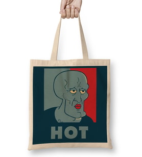 Handsome Squidward Bez Çanta Uzun Saplı