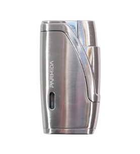 Parmida Çift Torch Pürmüz Gümüş Metal Puro Çakmağı