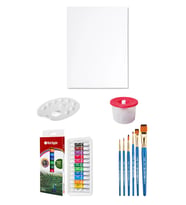 Red Apple Akrilik Boya Seti 9 ml 12'li Tuval Seti 35x50 Tuval