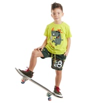 Kaykay Hipo Erkek Çocuk T-shirt Şort Takım (Haki)