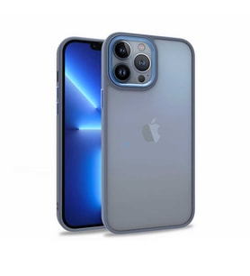 Apple iPhone 13 Pro Kılıf Case, Kamera Lens Korumalı Elektroplatin Kaplama Sert PC Koruyucu Colourful Platinum Serisi (Mavi)
