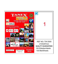 TANEX 2000 LASER ETİKET 210x297mm 1x100 100 ADET