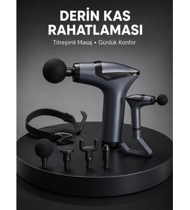 Taşınabilir 3in1 Masaj Aleti Şarjlı Titreşimli Esneme Bantlı Yeni Nesil