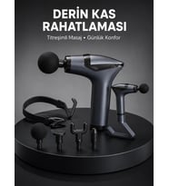 Taşınabilir 3in1 Masaj Aleti Şarjlı Titreşimli Esneme Bantlı Yeni Nesil