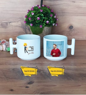 Mühendisler Günü Hediyesi Kupa Bardak T Fotoğraflı Mühendis Bey