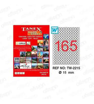 Tanex TW-2215 - 15 mm Laser Etiket 100 Adet Ücretsiz Kargo