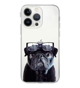 PrintiFy iPhone 13 Pro ile Uyumlu Köpek 3 Kamera Korumalı Şeffaf Kılıf