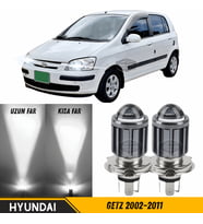 Hyundai Getz 2002–2011 Mercekli Far Ampulü Led Xenon Beyaz Şimşek Etkili CSP Led Lamba Uzun Kısa