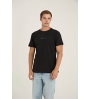 Erkek O Yaka T-Shirt Şık Tasarım (Siyah)