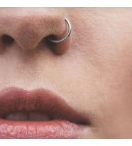 Heppii Cerrahi Çelik 6 mm Silver Renk Çelik Halka Burun Pİercing Halka Hızma