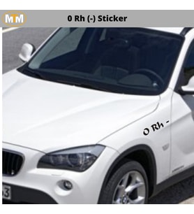 0 Rh (-) Sticker