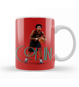 Collin Sexton Vintage Art   Legend Basketball Gift Kupa Bardak Porselen