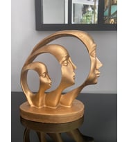 Aile Mask 3 Farklı Yüz Anne Baba Çocuk Biblo (Gold)